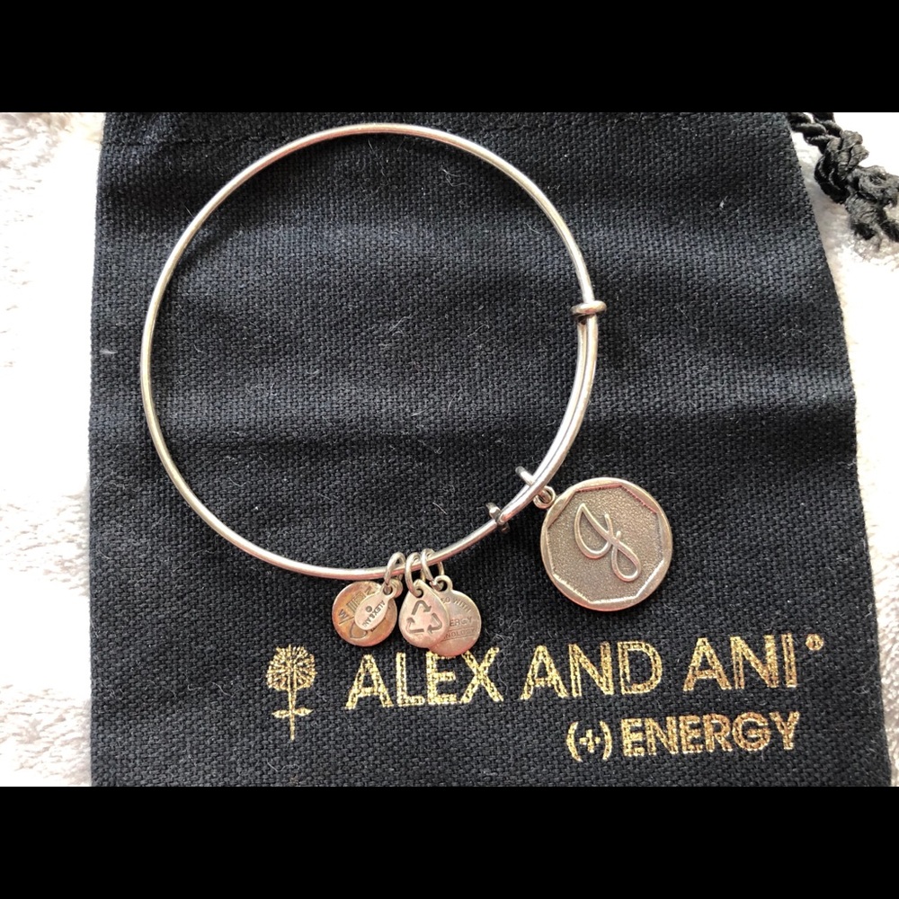 Alex and Ani J initial bracelet